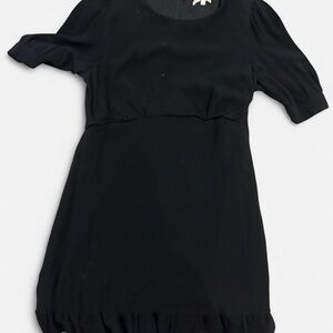 black midi dress
